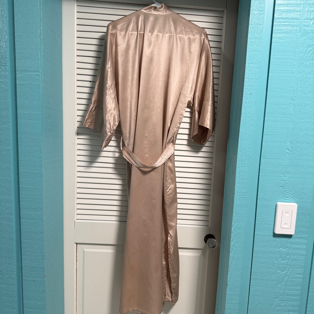 Slip silk Robe - caramel gold - Picture 2 of 4